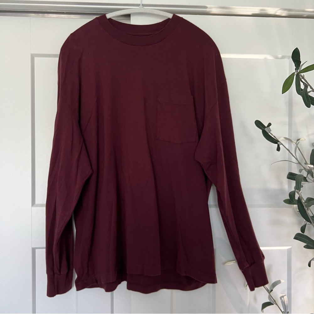 Abercrombie & Fitch Red Long Sleeve Tee